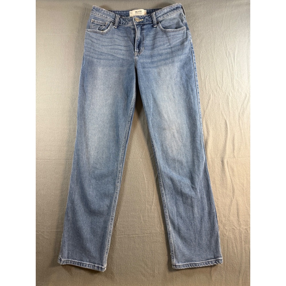 Hollister High Rise Straight Jeans Medium Wash Blue Denim W28 6R